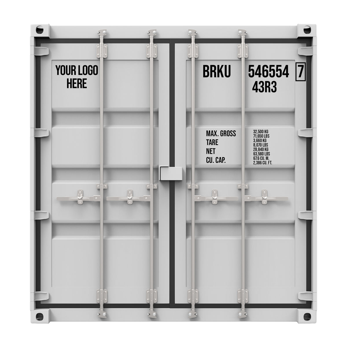 Shipping Container Identification Regulation Number Decal Signs Truck