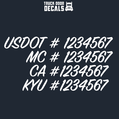 usdot mc ca kyu decal sticker