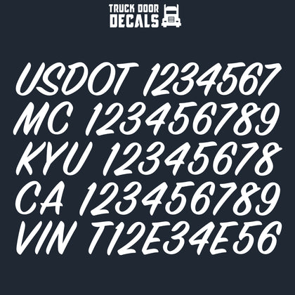 usdot mc kyu ca vin decal sticker