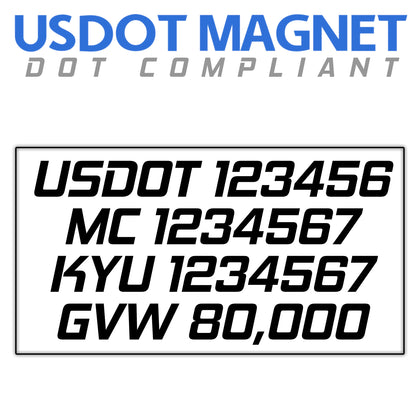 usdot mc kyu gvw magnet