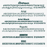 3D Raised Domed Boat Registration Numbers | Boat Regulation Sticker Lettering (Set of 2)