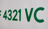raised boat registration lettering decals