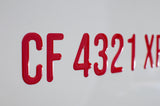 3D Raised Domed Boat Registration Numbers | Boat Regulation Sticker Lettering (Set of 2)