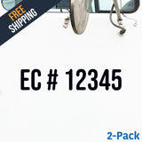 ec number decals