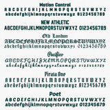 3D Raised Domed Boat Registration Numbers | Boat Regulation Sticker Lettering (Set of 2)