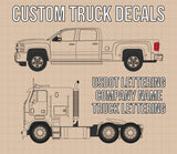 Reversed Vertical Semi Truck Height Trailer Box Number Decal Sticker (Set of 2)