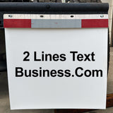 two lines of text mud flaps