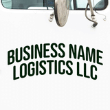 Arched 2 Line Company Name Truck Decal