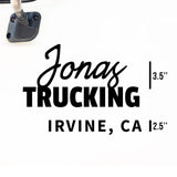 Company Truck Decal with USDOT or 1 Regulation Number