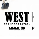 Company Truck Decal with USDOT or 1 Regulation Number
