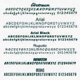 AL # 1234567 Number Regulation Decal Sticker (2 Pack)