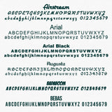 GACN # 123456 Number Regulation Decal Sticker (2 Pack)