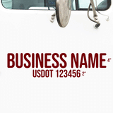 Company Name Truck Decal + 1 Regulation Line