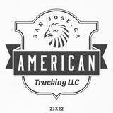 Company Name Decal for Trucking with Bald Eagle