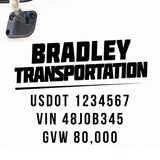 Company Name Truck Decal