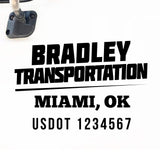 Company Name Truck Decal