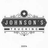 Vintage Company Name Decal