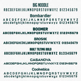 AL # 1234567 Number Regulation Decal Sticker (2 Pack)