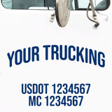 Arched Company Name with USDOT & MC Regulation Numbers
