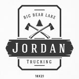 Company Name Decal for Business, Lumberjack, Pacific Northwest Style