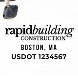 Company Name Decal with Location & USDOT