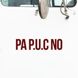 PA P.U.C Number Decal Sticker