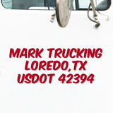 Three Line Truck Decal, USDOT