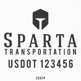 Company Name Decal with USDOT