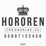 Company Name Decal with USDOT, Crown