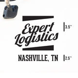 Company Truck Decal with USDOT or 1 Regulation Number