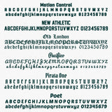AL # 1234567 Number Regulation Decal Sticker (2 Pack)