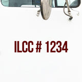 ILCC Number Decal Sticker