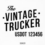 Company Name Decal with USDOT Number