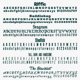 Company Name with 2 Regulation Line Decals, (2 Decals)
