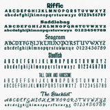 IN # PC 123456 Number Regulation Decal Sticker (2 Pack)