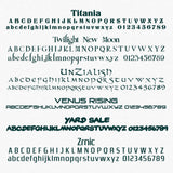 Company Name with 2 Regulation Line Decals, (2 Decals)