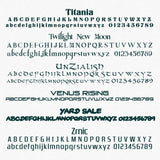 AL # 1234567 Number Regulation Decal Sticker (2 Pack)