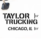 Company Truck Decal with USDOT or 1 Regulation Number