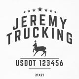 Company Name Decal with USDOT, Deer