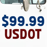 $99.99 USDOT Number Decal Sticker (Set of 2)