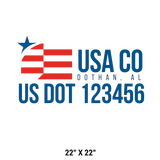Company-Truck-Door-American-Confederate-DECAL-business