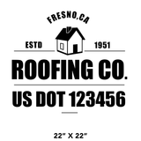 Company-Truck-Door-Construction-Roofing-DECAL-business-USDOT