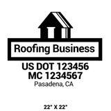 Company-Truck-Door-Construction-Roofing-DECAL-business-USDOT