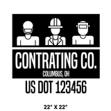 Company-Truck-Door-Construction-Roofing-DECAL-business-USDOT