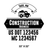 Company-Truck-Door-Construction-Roofing-DECAL-business-USDOT
