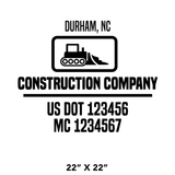 Company-Truck-Door-Construction-Roofing-DECAL-business-USDOT