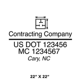 Company-Truck-Door-Construction-Roofing-DECAL-business-USDOT