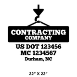 Company-Truck-Door-Construction-Roofing-DECAL-business-USDOT