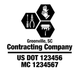 Company-Truck-Door-Construction-Roofing-DECAL-business-USDOT
