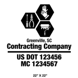 Company-Truck-Door-Construction-Roofing-DECAL-business-USDOT
